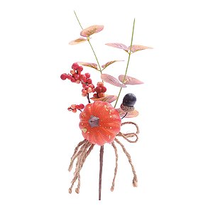 Enfeite de Halloween - Galho de Abóbora - 25cm - 1 unidade - Cromus - Rizzo