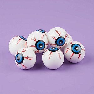 Enfeite Decorativo Halloween - Olhos Azuis - 6 unidades - Rizzo