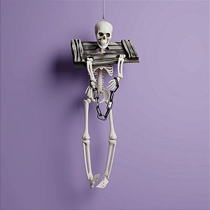 Enfeite Decorativo Halloween - Caveira Baltasar - 1 unidade - Cromus  - Rizzo