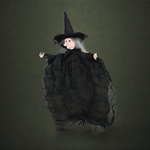 Enfeite Decorativo Halloween - Bruxa Jade - Verde - 1 unidade - Cromus - Rizzo