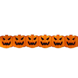 Enfeite Decorativo de Halloween - Guirlanda Abóbora - Laranja - 1 unidade - Girotoy - Rizzo