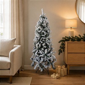Árvore de Natal Modelo Manjerona Nevada - 166 Galhos - 1,20m - Ref. RZO350 - 1 unidade - Rizzo