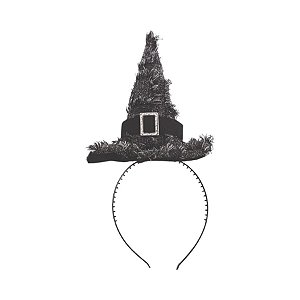 Tiara Bruxa Mia de Halloween - Preto - 27,5cm - 1 unidade - Cromus - Rizzo