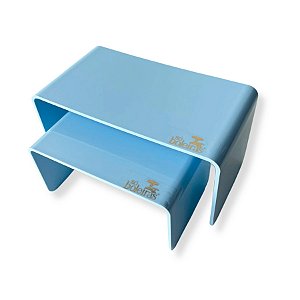 Kit Suporte para Doces Elevadores Fosco - Azul Bebê - 2 unidades - Só Boleiras - Rizzo