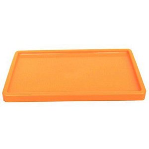 Bandeja Retangular 30x18cm Papaya - 01 unidade - Só Boleiras - Rizzo Embalagens