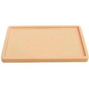 Bandeja Retangular 30x18cm Nude - 01 unidade - Só Boleiras - Rizzo Embalagens