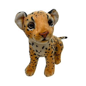 Leopardo de Pelúcia - Amarelo - 25cm - 1 unidade - Rizzo