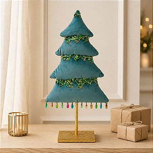 Árvore de Natal Decorativa - Azul - 48cm - 1 unidade - Rizzo