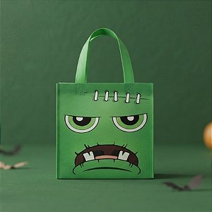 Sacola de Plástico de Halloween - Frankenstein - 19x20x9cm - 1 unidade - Rizzo