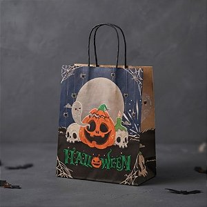 Sacola para Lembracinha Halloween - Sorriso Kraft - 17,5x8,5x21,5cm - 10 unidades - WMA - Rizzo