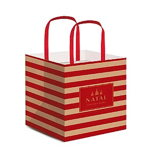 Sacola para Panetone de Natal - Lines - 27,5x22cm - 1 unidade - Cromus - Rizzo