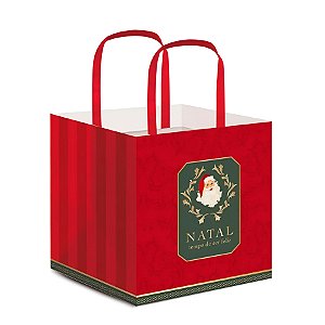 Sacola de Papel 27,5x22cm - Noel Vitoriano - Panetone 1 unidade - Cromus - Rizzo