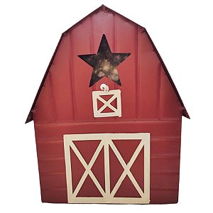 Enfeite de Natal - Casinha de Ferro - 28x22x13cm - 1 unidade - Rizzo