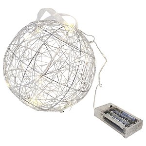 Enfeite de Natal - Bola Decorada com Led - 20cm - 1 unidade - Rizzo