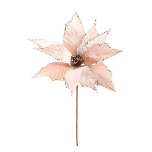 Galho Poinsétia - Champanhe - 47cm - 1 unidade - Cromus - Rizzo
