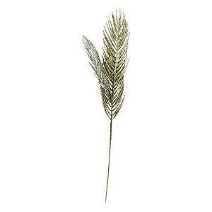 Galho Decorativo - Folhas Douradas Glitter - 88cm - 1 unidade - Rizzo