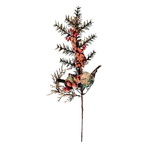 Galho Decorativo - Berry Vermelhas - 36cm - 1 unidade - Rizzo