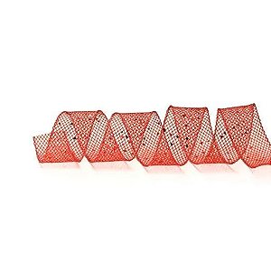 Fita Aramada Tela - Vermelho - 3,8cm x 9,14m  - 1 unidade - Cromus - Rizzo