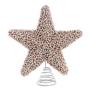 Estrela Ponteira de Natal - Champagne - 15cm - 1 unidade - Cromus - Rizzo