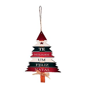 Mini Enfeite de Pendurar de Natal - Arvore de Pendurar - 18x13cmcm - 1 unidade - Rizzo