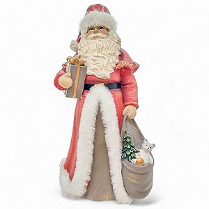 Enfeite de Natal em Resina - Papai Noel com Presentes - 30x14cm - 1 unidade - Rizzo