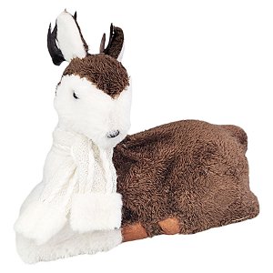 Enfeite Decorativo - Rena Deitada de Cachecol - 27cm - 1 unidade - Rizzo