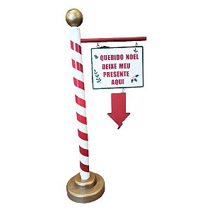 Enfeite de Natal - Placa Querido Noel - 44x18cm - 1 unidade - Rizzo