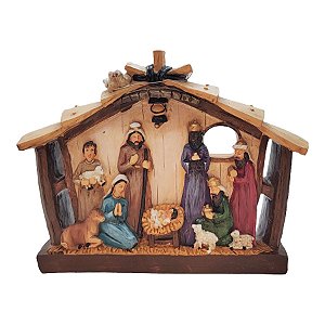 Enfeite de Natal em Resina - Presépio - 20x25cm - 1 unidade - Rizzo