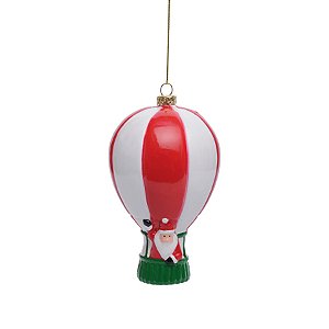 Enfeite de Natal para pendurar - Balão Papai Noel - 13cm - 1 unidade - Cromus - Rizzo