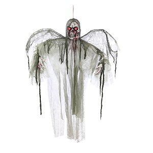 Enfeite Decorativo Halloween - Caveira Dylan com Luz e Som - 160cm - 1 unidade - Cromus - Rizzo