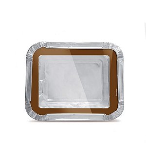 Marmitinha M - Tampa de Acetato com Detalhe Marrom - 8,5x6,5x2,5cm - 12 unidades - Cromus - Rizzo