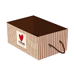 Caixote de Cartão com Alça - L'Amour - 1 unidade - Cromus - Rizzo