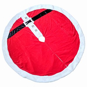 Saia para Árvore de Natal - pelúciada com Sinos - 58cm - 1 unidade - Rizzo
