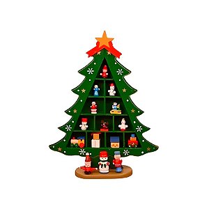 Enfeite de Madeira Árvore de Natal - 29cm  - 1 unidade - Artlille - Rizzo