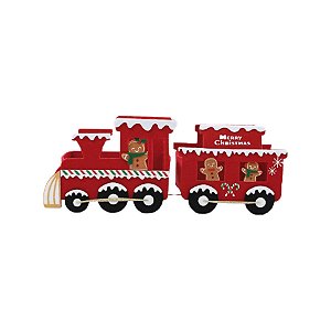 Trem Decorativo Gingerbread - 32cm - 1 unidade - Cromus - Rizzo