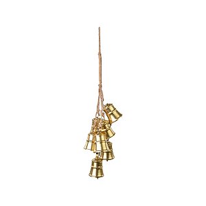 Enfeite de Pendurar de Natal - Sino de Ouro - 30cm - 1 unidade - Cromus - Rizzo