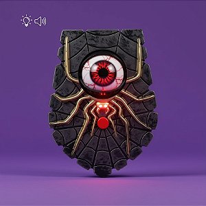 Enfeite Decorativo de Halloween Com Luz e Som - Campainha de Aranha - 17cm - 1 unidade - Cromus - Rizzo