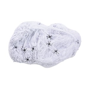 Decoração de Halloween Teia de Aranha Branca - 260g - 1 unidade - Cromus - Rizzo