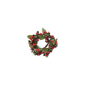 Mini Guirlanda Folhas e Frutas - Vermelho e Verde - 7cm - 1 unidade - Cromus - Rizzo