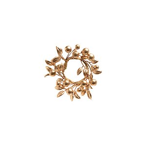 Mini Guirlanda Folhas e Frutas - Champagne - 10cm - 1 unidade - Cromus - Rizzo