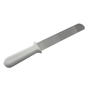 Espátula Reta Inox para Confeitar 32cm - Branca - 1 unidade - Rizzo