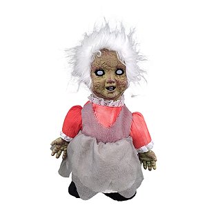 Boneca de Terror com Som e Movimento - Vestido Vermelho - 27cm - 1 unidade - Rizzo - Rizzo