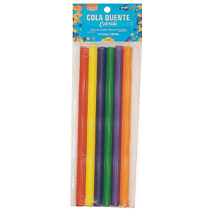 Cola Quente Colorida 11,2mm x 200mm 6 Cores - 01 Unidade - BRW - Rizzo