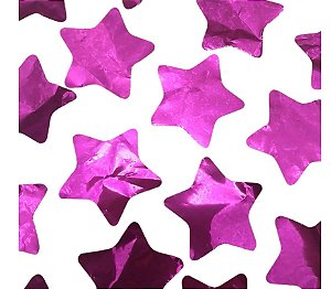 Confete Metálico Estrela para Balão - Pink - 25g - 1 unidade - Rizzo