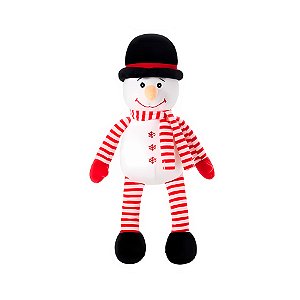 Boneco de Neve de Pelúcia Listrado - 40cm - 1 unidade - Rizzo