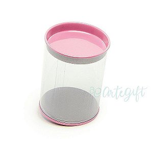 Tubo Lata Rosa - 8,5 x 6,3cm - 6un - Artegift - Rizzo