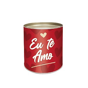 Lata para Doces Rígida - Eu Te Amo Vermelho - 1 unidade - Cromus - Rizzo