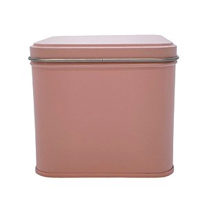 Lata de Metal Quadrada - Rosa - 8,5x8cm - 1 unidade - Rizzo