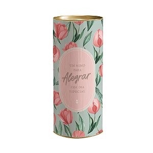 Lata para Presente Rígida - Alegrar Tulips - 1 unidade - Cromus - Rizzo