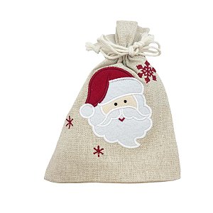 Saco de Natal - Noel Creme, Vermelho, Branco - 14x18cm - 1 unidade - Cromus - Rizzo